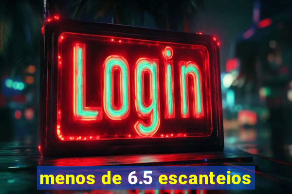 menos de 6.5 escanteios
