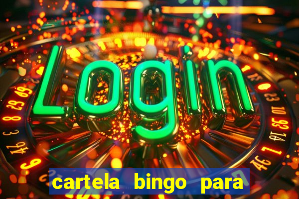 cartela bingo para cha de cozinha imprimir gratis