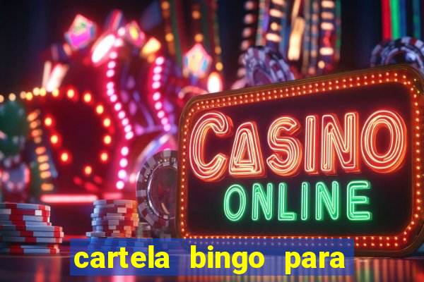 cartela bingo para cha de cozinha imprimir gratis