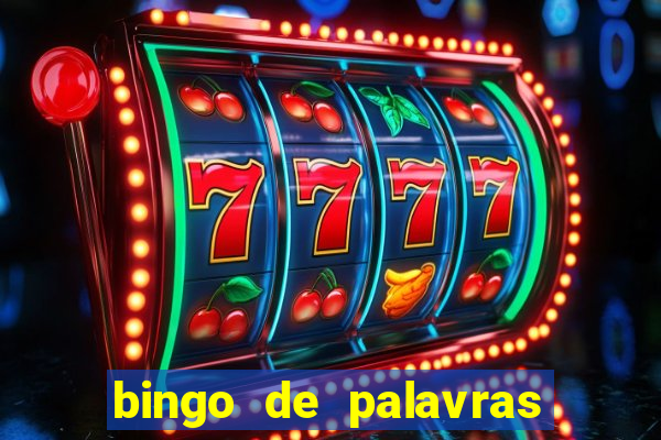 bingo de palavras cha de bebe