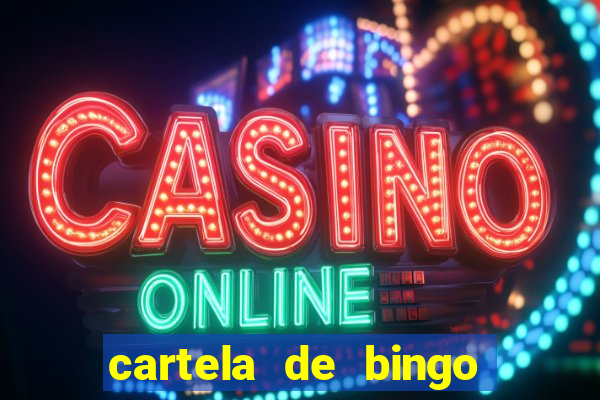 cartela de bingo pra imprimir