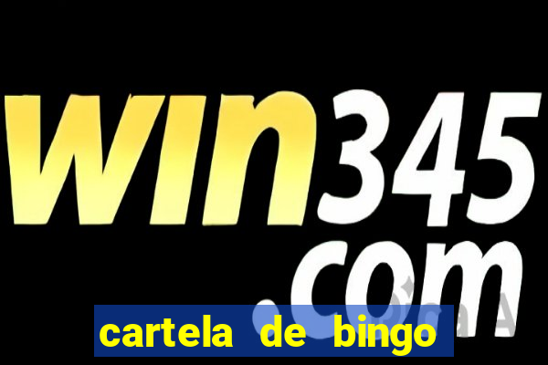 cartela de bingo pra imprimir