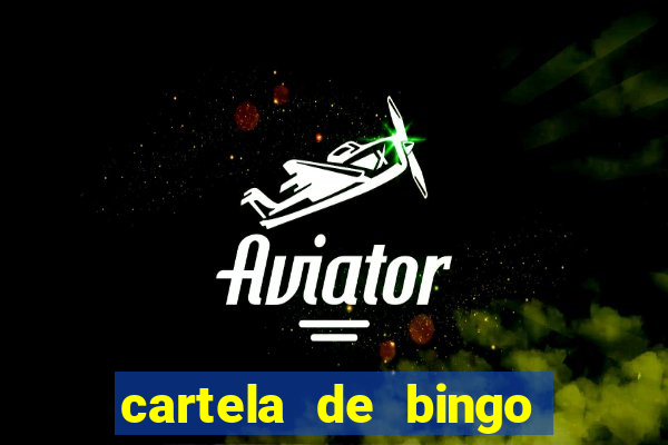 cartela de bingo pra imprimir