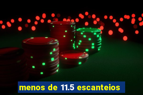 menos de 11.5 escanteios