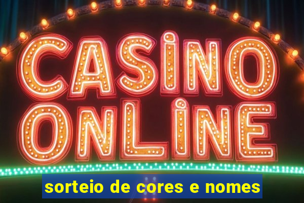 sorteio de cores e nomes