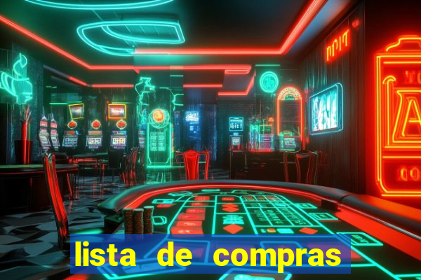 lista de compras mensal para 2 pessoas