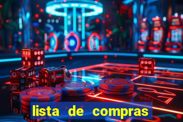 lista de compras mensal para 2 pessoas