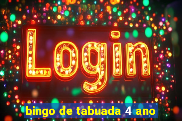 bingo de tabuada 4 ano