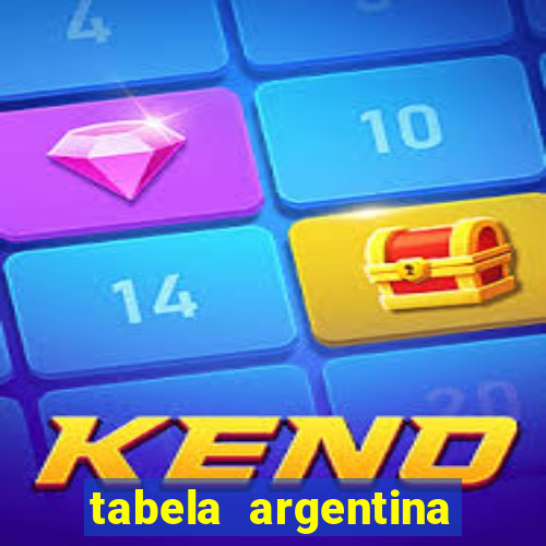 tabela argentina torneo betano