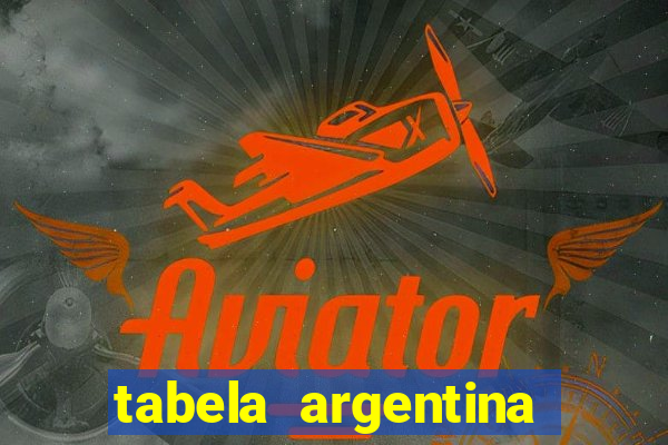 tabela argentina torneo betano