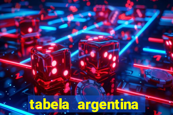 tabela argentina torneo betano