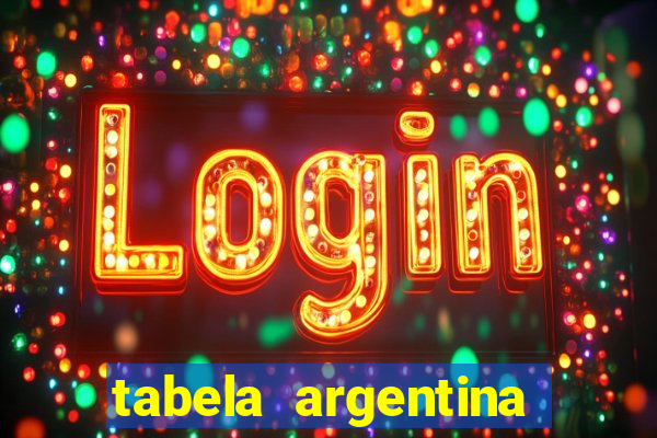 tabela argentina torneo betano