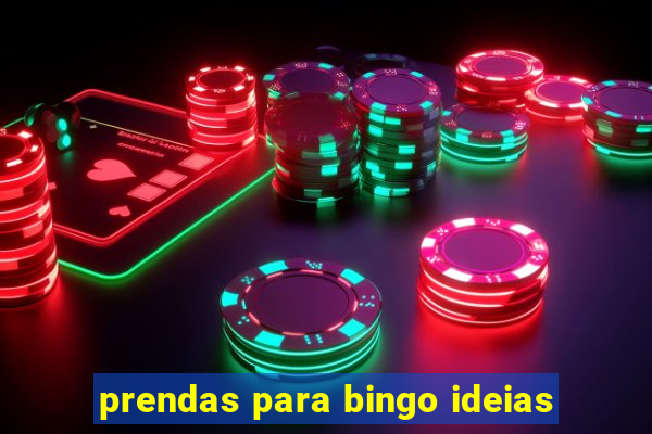 prendas para bingo ideias