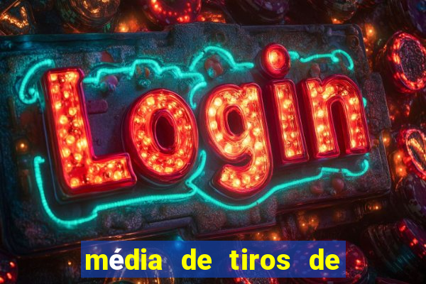 média de tiros de meta por jogo