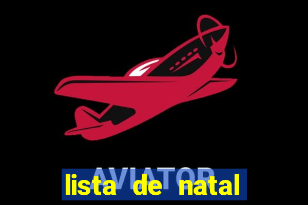 lista de natal para imprimir