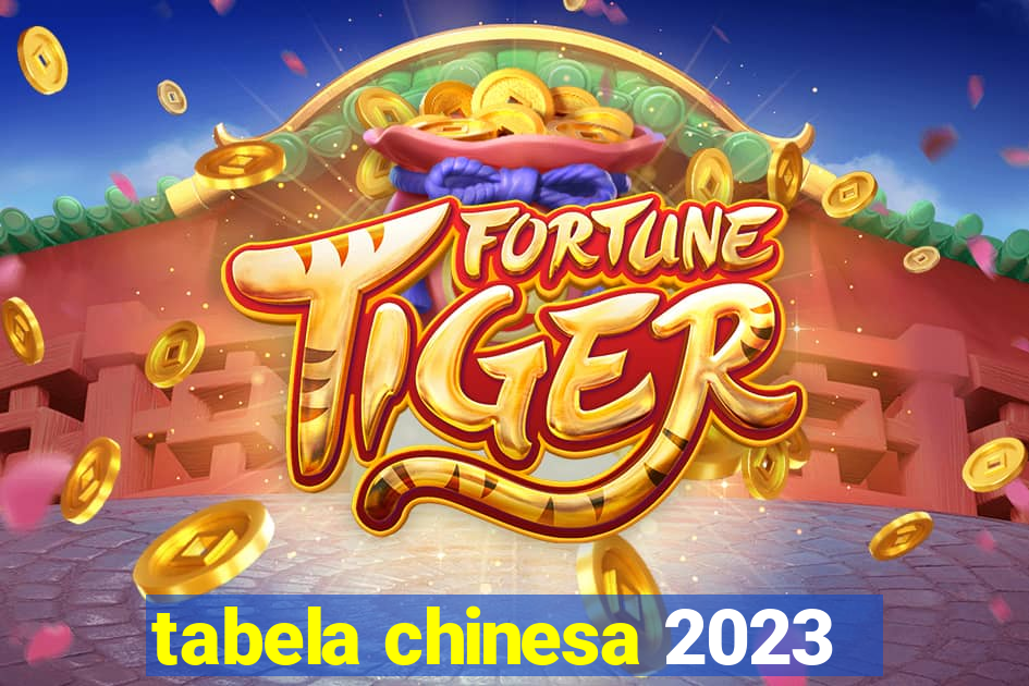 tabela chinesa 2023