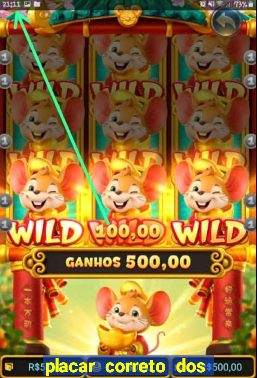 placar correto dos jogos de hoje