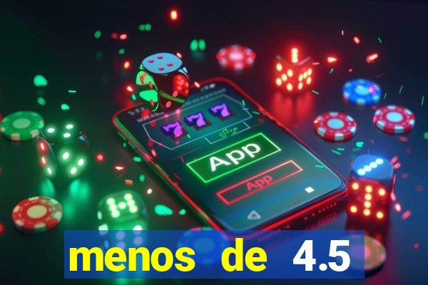 menos de 4.5 escanteios o que significa