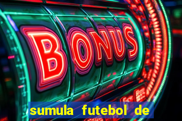sumula futebol de campo word