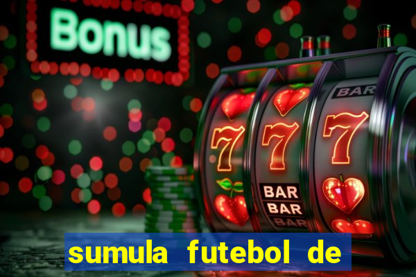 sumula futebol de campo word