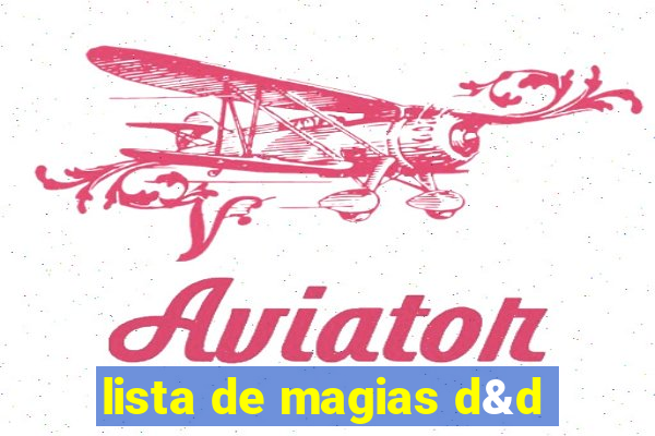 lista de magias d&d