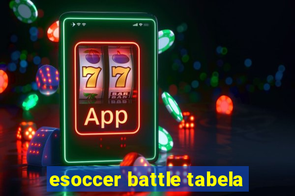 esoccer battle tabela