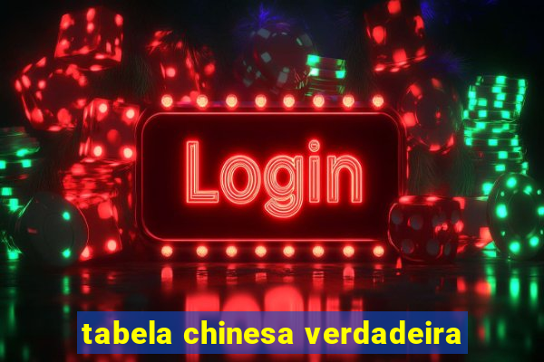 tabela chinesa verdadeira