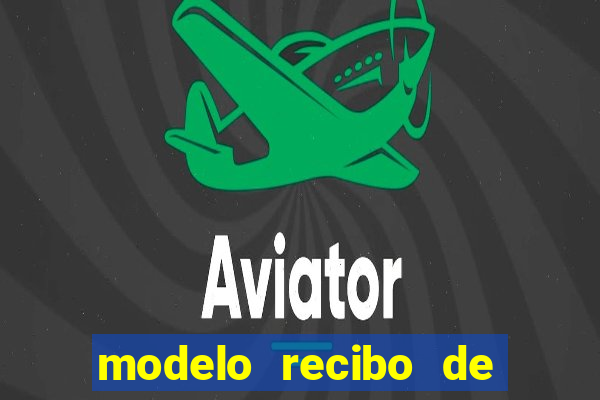 modelo recibo de pagamento word