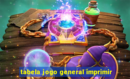 tabela jogo general imprimir