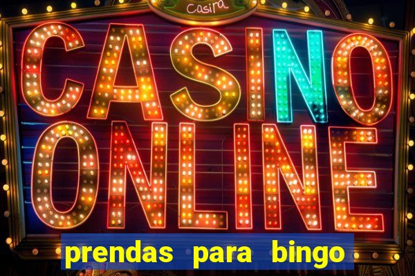 prendas para bingo de natal