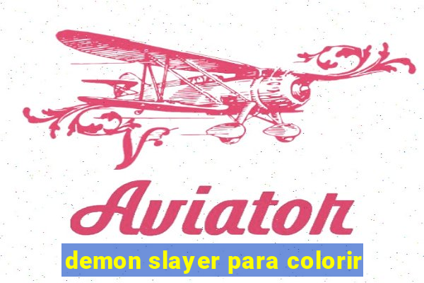 demon slayer para colorir