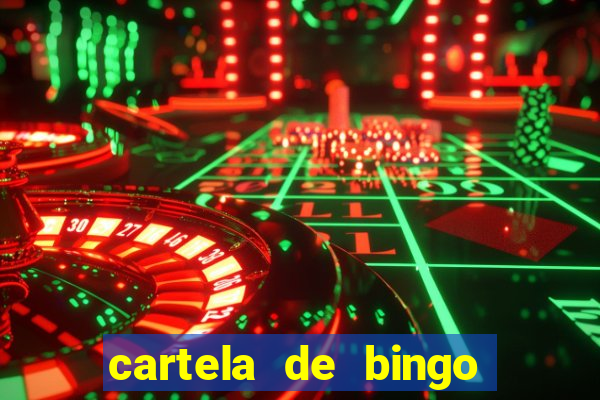 cartela de bingo cha de panela