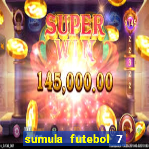 sumula futebol 7 society excel