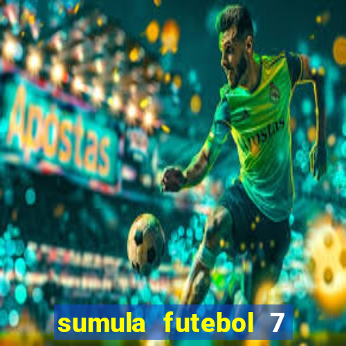 sumula futebol 7 society excel