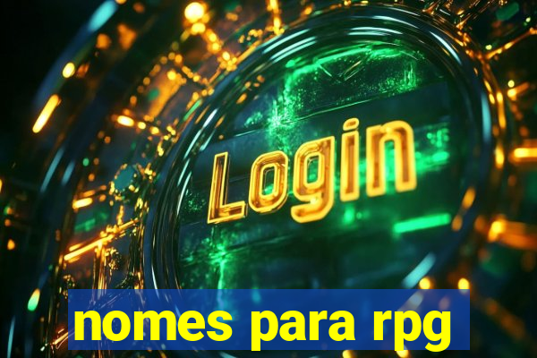 nomes para rpg