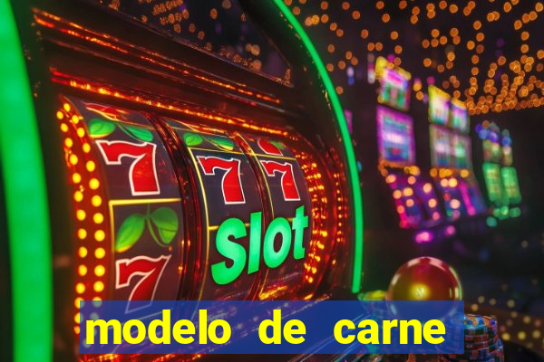 modelo de carne para pagamento