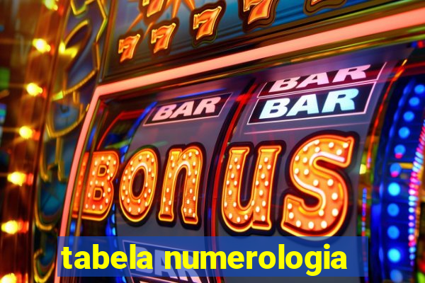 tabela numerologia