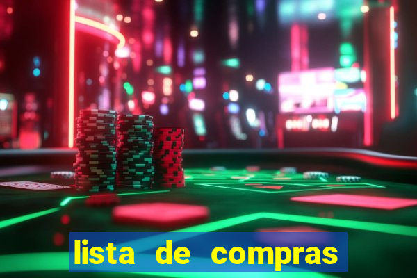 lista de compras para casa nova