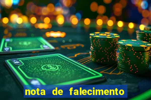 nota de falecimento em campos altos hoje