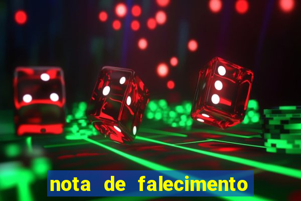 nota de falecimento em campos altos hoje