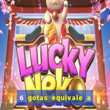 6 gotas equivale a quantos ml