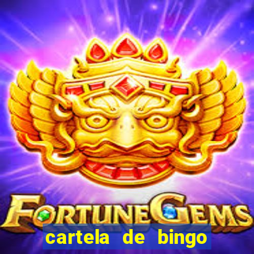 cartela de bingo cha de bebe