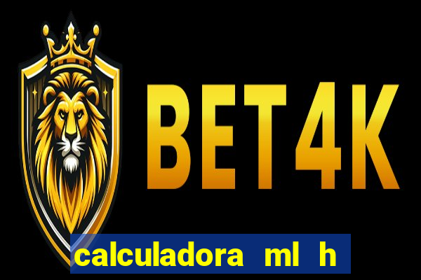 calculadora ml h para mcg kg min