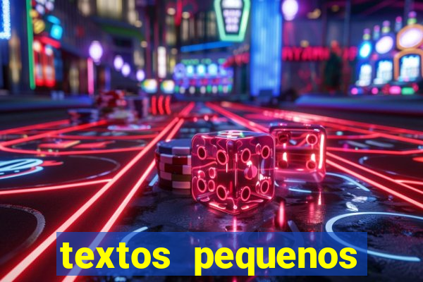 textos pequenos para alfabetizar