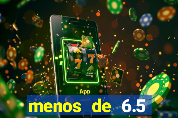 menos de 6.5 escanteios o que significa