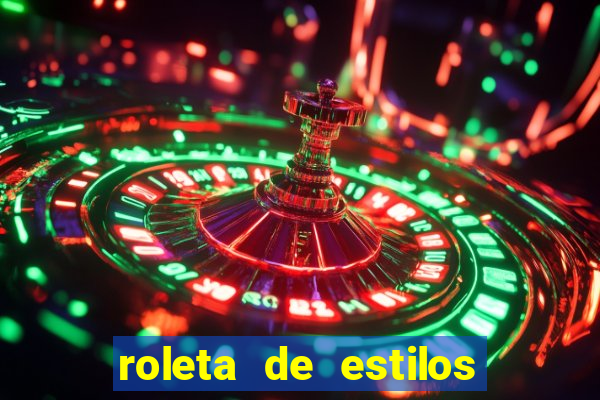 roleta de estilos de roupas