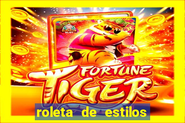 roleta de estilos de roupas