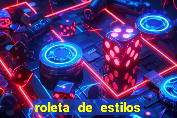 roleta de estilos de roupas