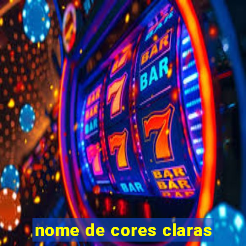 nome de cores claras