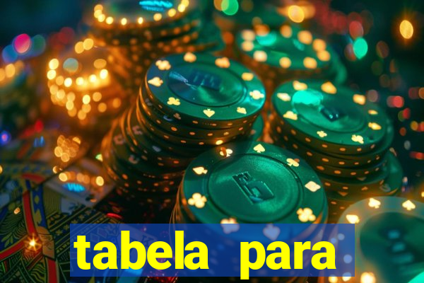 tabela para misturar cores